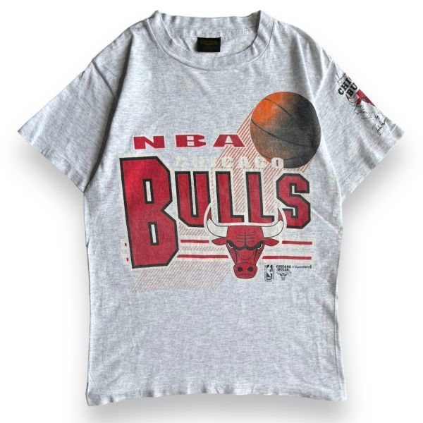 90s USA製 NBA CHICAGO BULLS シカゴ ブルズ 半袖 プリント ロゴ T 