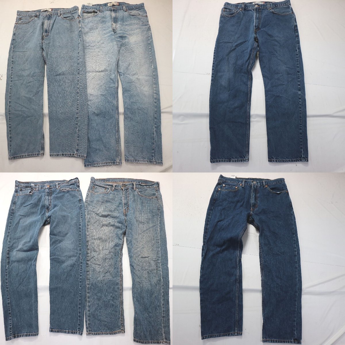 ◎505リーバイスデニムパンツ set インディゴのみ 他 (メンズ38) 6枚セット まとめ売り 古着卸 1円スタート 最落なし MO6142