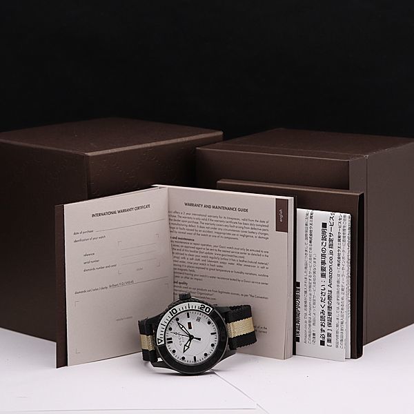 1円 稼働 良品 箱付 グッチ QZ 126.2 Gタイムレス シティコレクション  