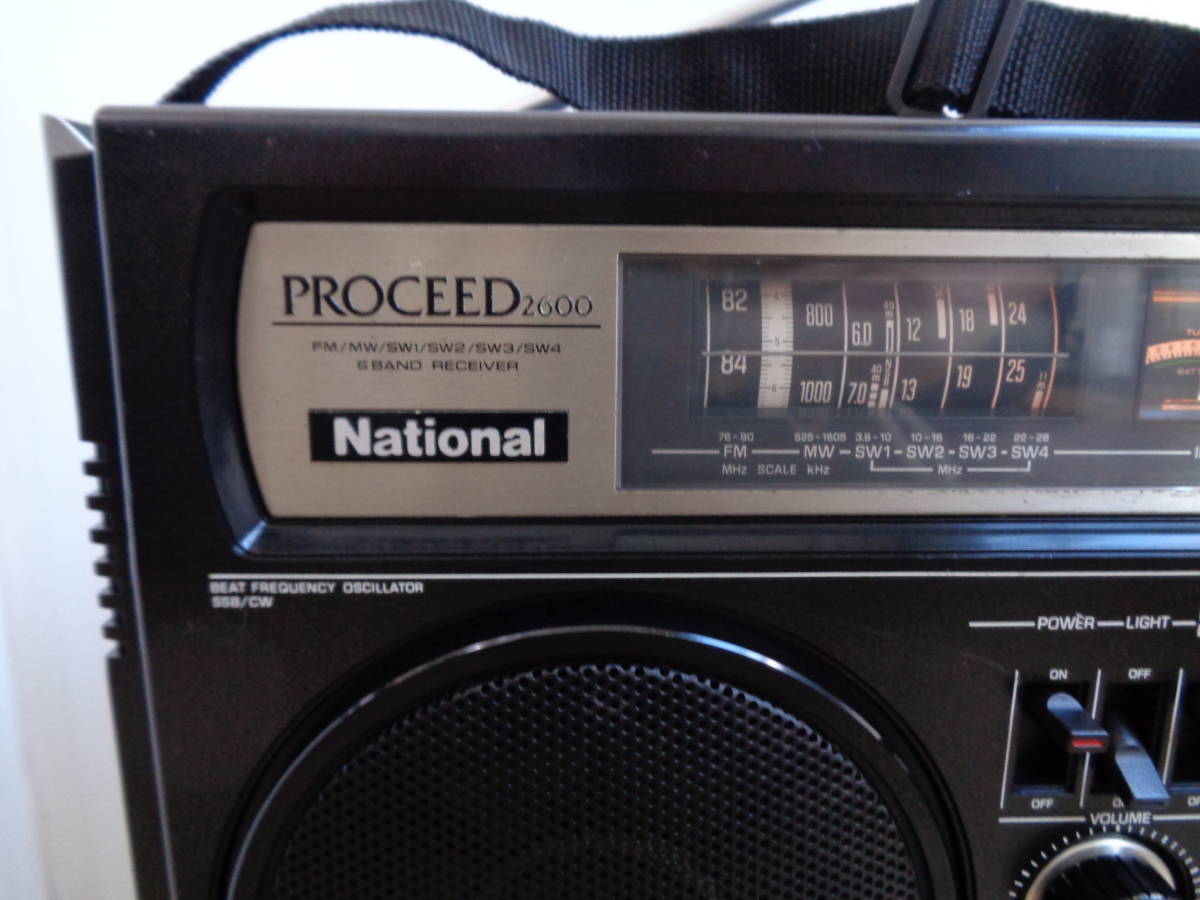 ナショナル RF-2600 PROCEED 2600 FM/MW/SW1～4 6バンドBCLラジオ 作動