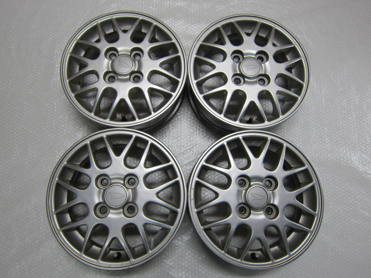 ☆ダイハツ 純正アルミホイール メッシュデザイン 13 x 4.50B +45 PCD100 x 4穴 ハブ径54mm ミラ アトレー タント ムーヴ 等 流用 中古☆