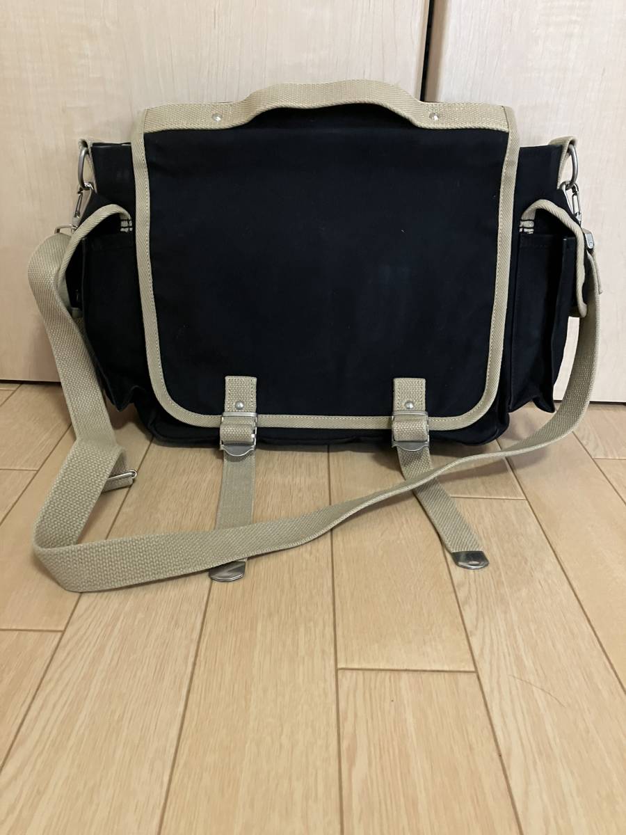 一澤帆布製　3WAY　ショルダーバッグ　黒　ブラック　リュックサック　トートバッグ　手提げ