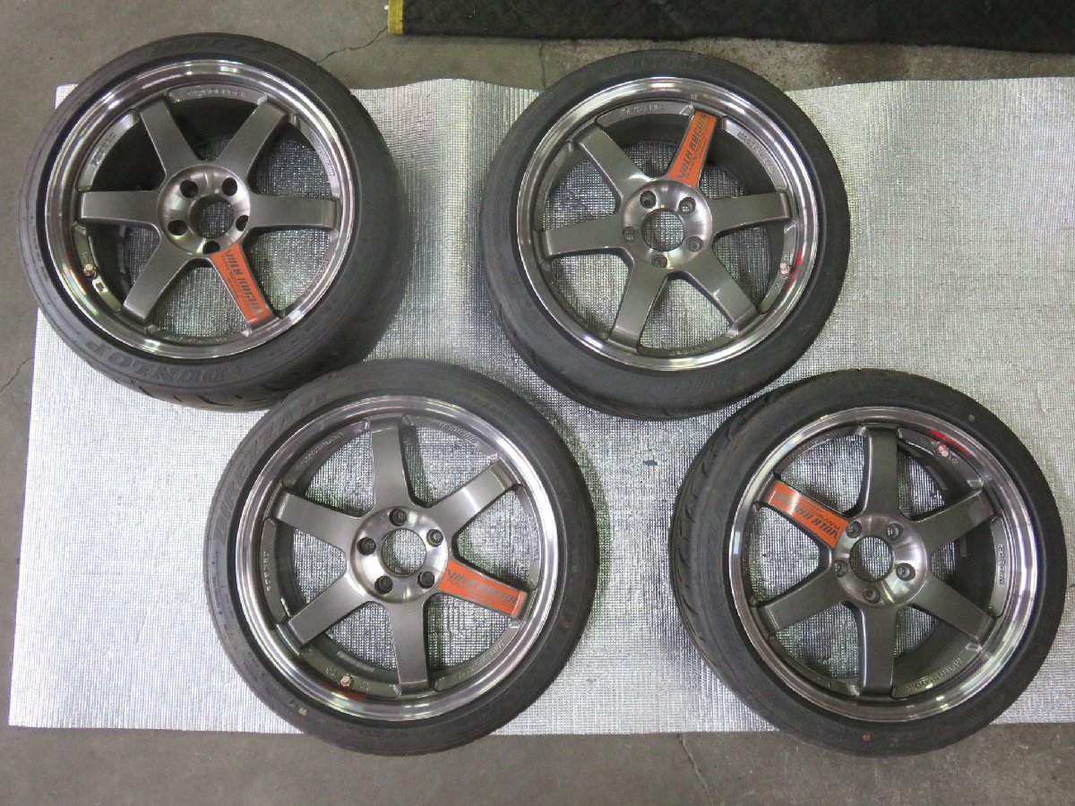 ① RAYS TE37 SL 鍛造 17インチ 8.5JJ 5H-100 +45 プレスドダブル