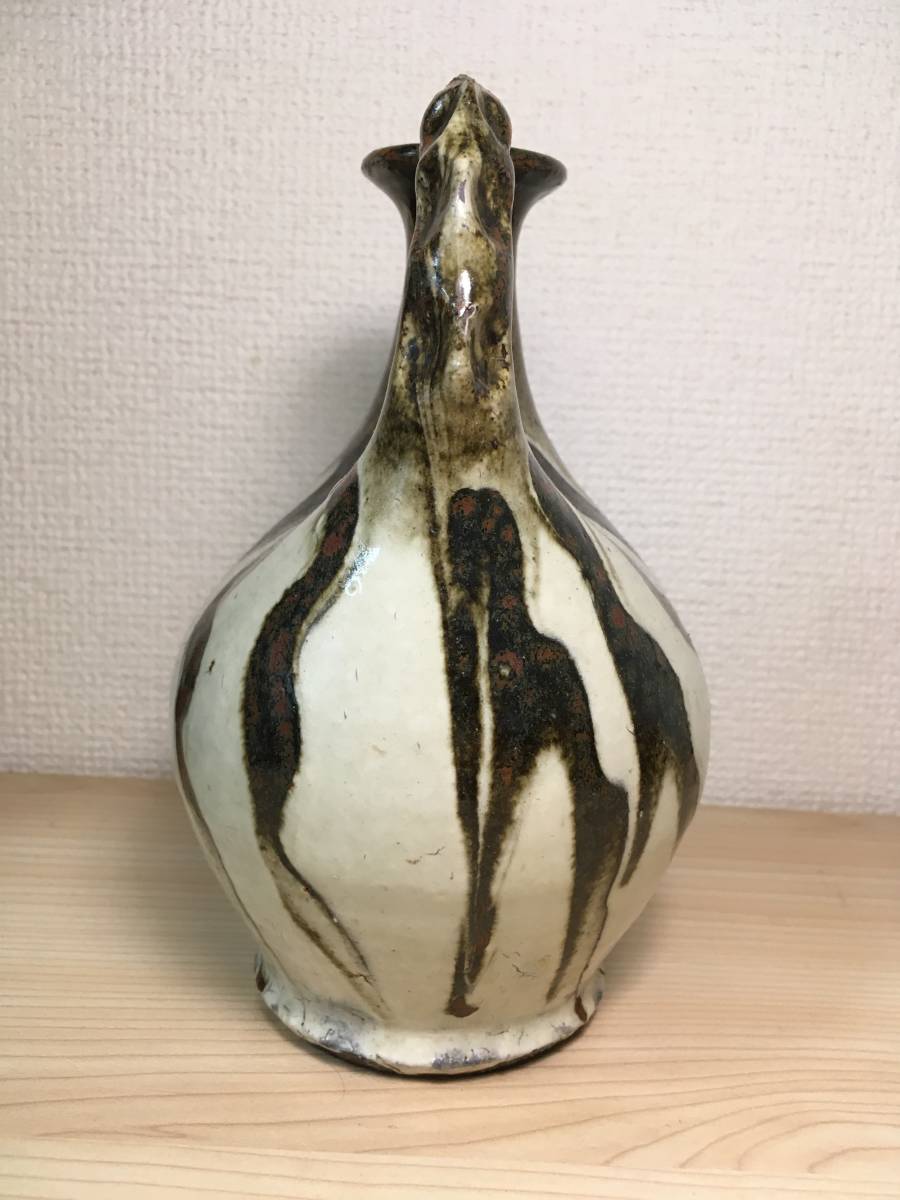 舩木道忠 鶏冠瓶 スリップウェア 検）民藝 濱田庄司 バーナード
