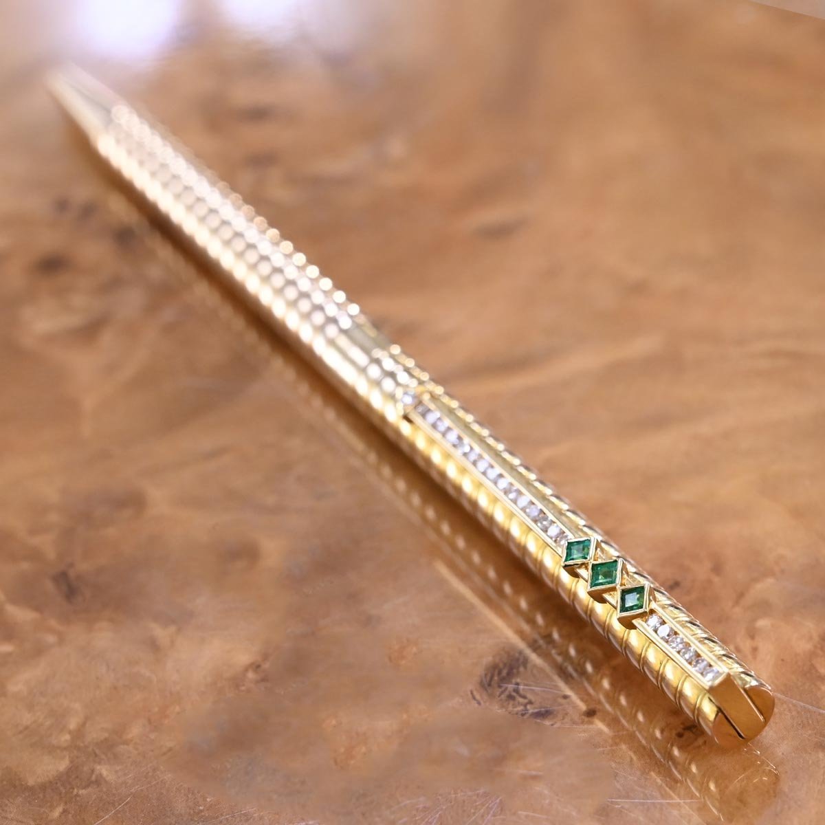本物 極上品 S.T.デュポン K18ゴールド×ダイヤモンドクリップ ローラー