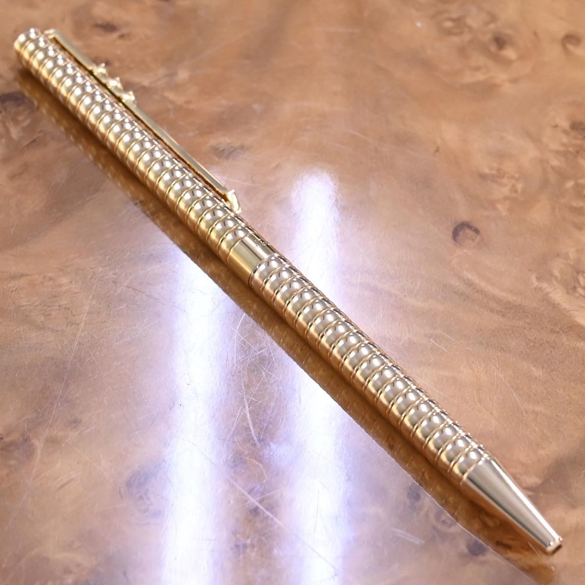 本物 極上品 S.T.デュポン K18ゴールド×ダイヤモンドクリップ ローラー