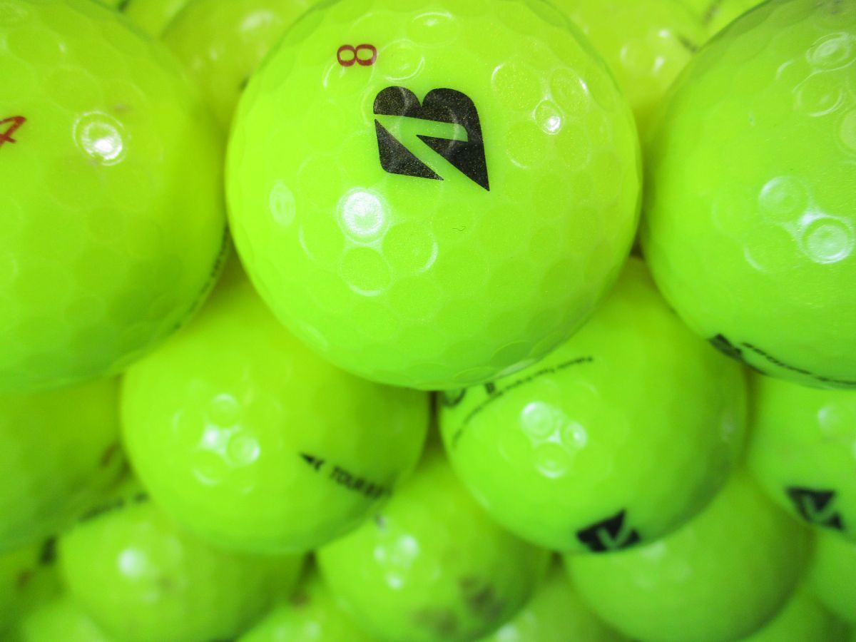 3812【☆☆☆級】ブリヂストン BRIDGESTONE Bマーク TOUR BX [イエロー] [2022年] 50個