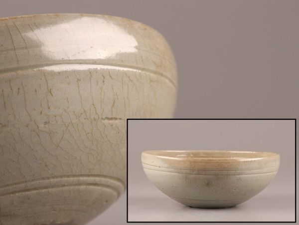 古美術 朝鮮古陶磁器 高麗青磁 鉢 時代物 極上品 初だし品 C0321 古