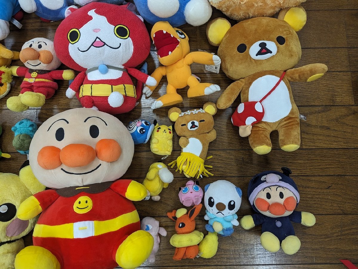 ◎M-414/ アニメ関連ぬいぐるみ21点セット ポケモン/ドラえもん  