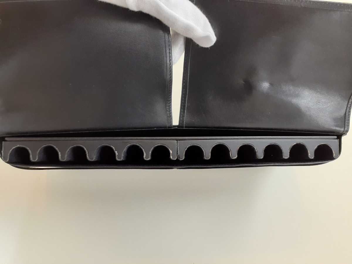 新品】MAGGIORE マッジョーレ ペンケース ロールタイプ 10本用 黒 極美