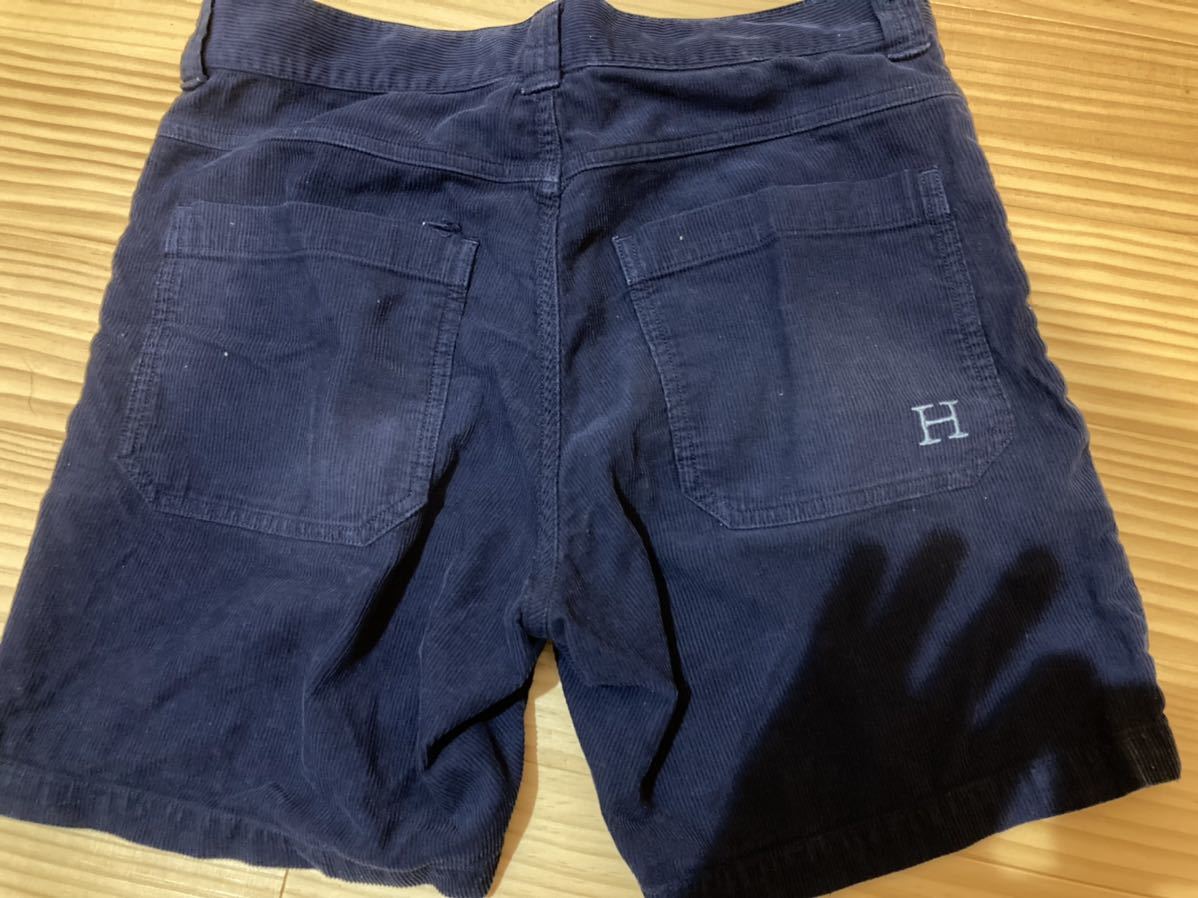 ハリウッドランチマーケット　コーデュロイハーフパンツ　ハリラン　blueblue