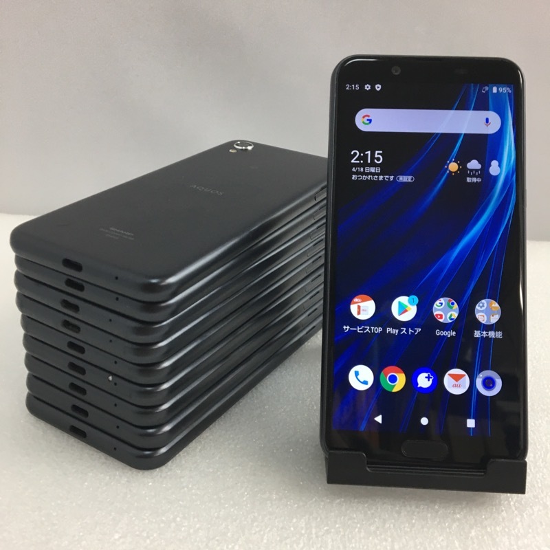 AQUOS sense2 SHV43 超美品 ムスビー｜安心保証 Xモデル AQUOS sense2 SHV43 ニュアンスブラック / SIMロック解除済み / 10台セット / 傷あり