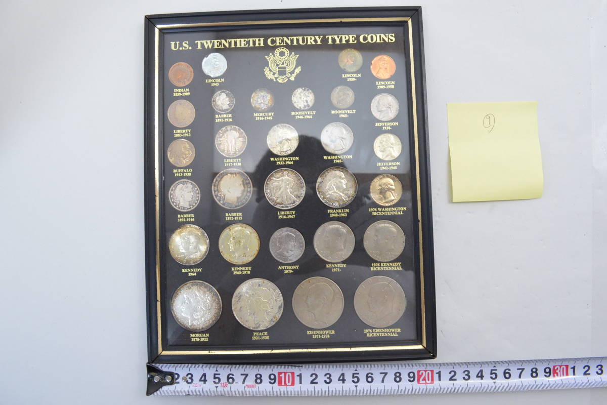 U.S.TWENTIETH CENTURY TYPE COINS アメリカ コインセット 額入り アンティーク 骨董