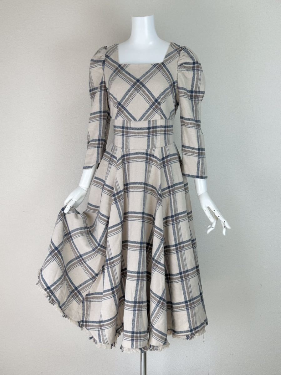 ウィルセレクションチェックサーキュラーワンピース 上西星来コラボ  