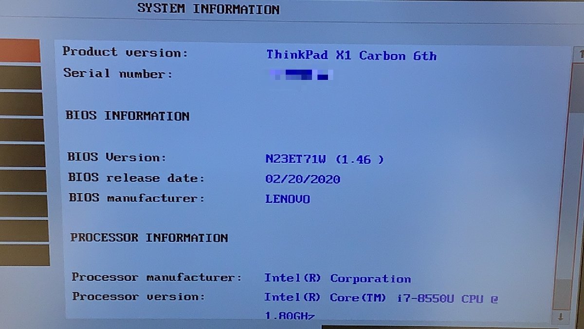 Lenovo パソコン ジャンク現状簡易チェック 16GB HDD無しL230629 i5