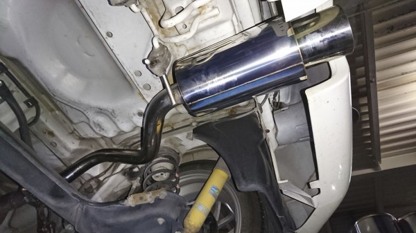 N1☆コペンL880K オールステンマフラー 右片側出し N1☆コペンL880K