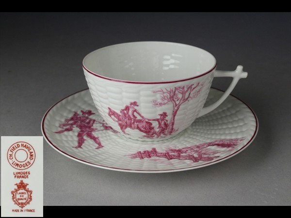 【西】Ｇ081 Haviland Limoges アビランド リモージュ　カップ&ソーサー　