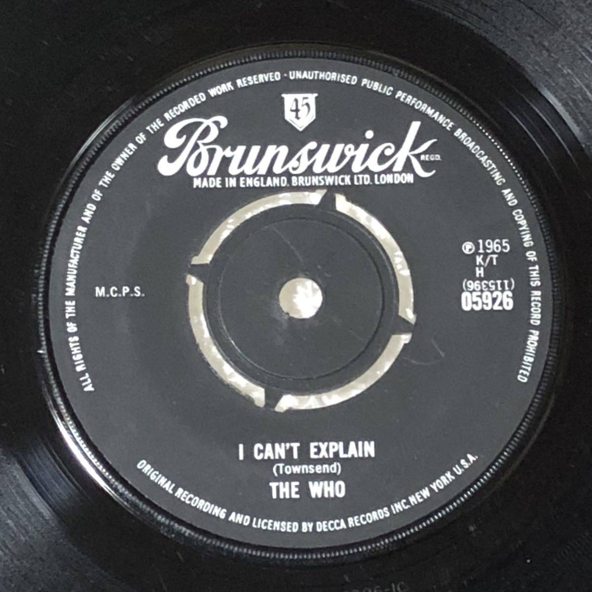 I Can't Explain UK Orig Mono 7' Single 