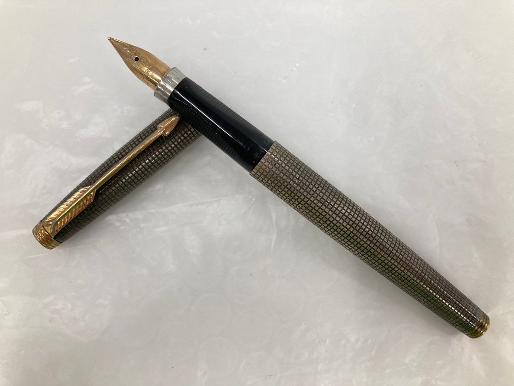 【BGAD0035】PARKER パーカー 万年筆 スターリングシルバー ペン先 K14