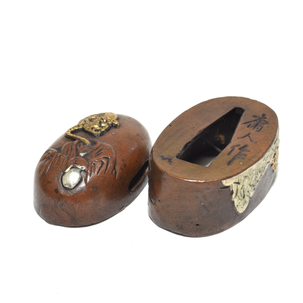 B-94 縁頭　武具　刀装具　骨董品　時代物　日本　美術品　工芸品 正規品，爆買い 縁頭 妖怪 刀装具 武具 美術 【b7-21】 a