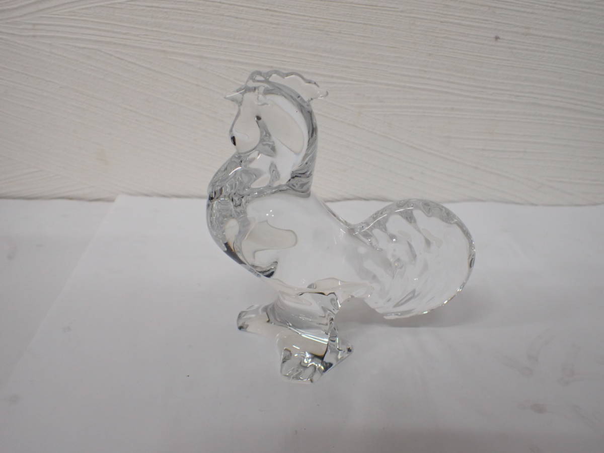 バカラ クリスタル 馬 ゴールド ウマ 午 クリア 干支 十二支 YH346