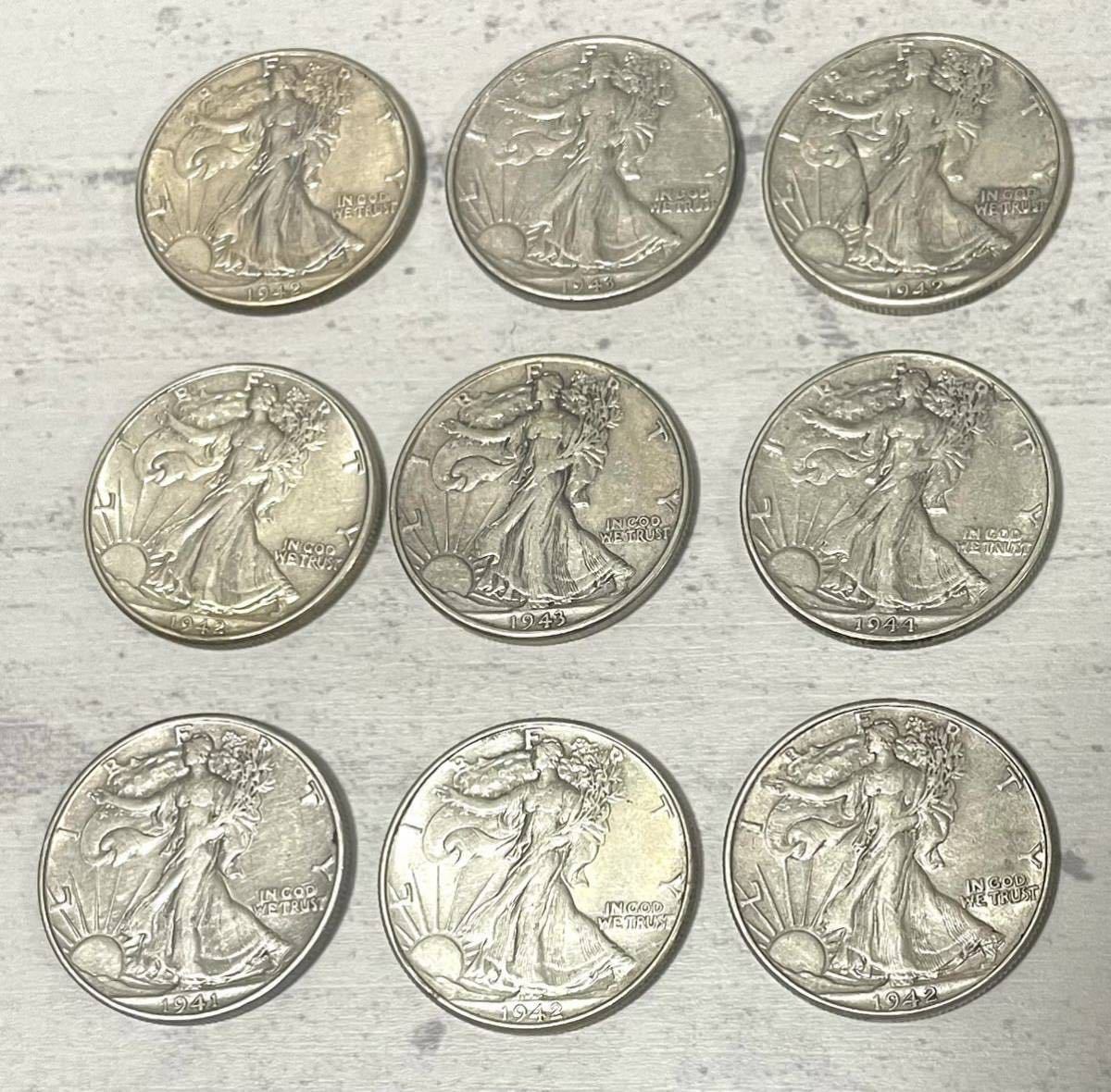 希少品LIBERTY ハーフダラー銀貨セット 本物 1986年アメリカ銀貨