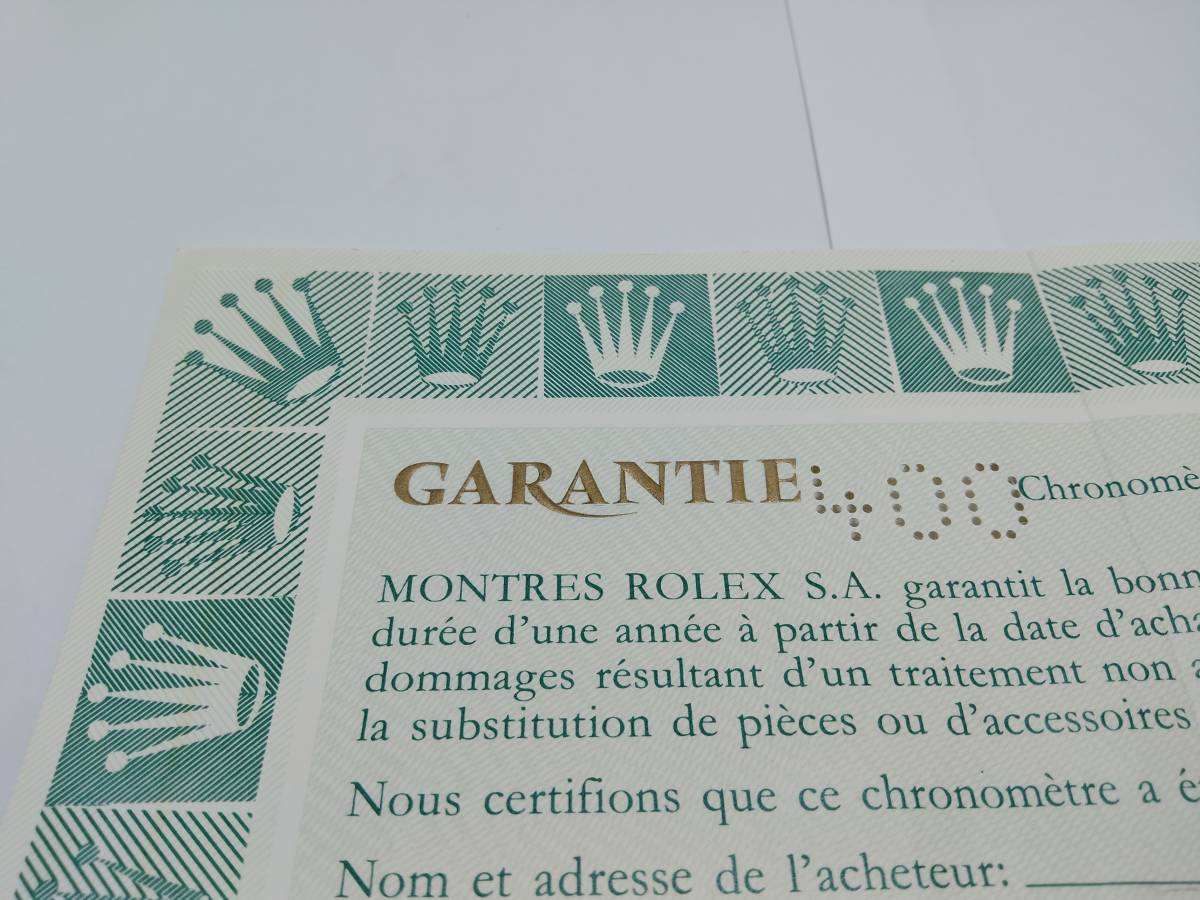 ロレックス ROLEX ギャランティ 時計 保証書 紙ギャラ 18349 L番