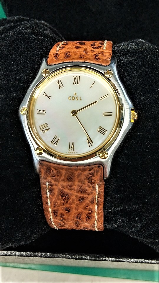 【本物保証，安い】 EBEL エベル 18Kベゼル シェル文字盤 メンズ/ボーイズ(エベル)｜売買されたオークション情報、yahooの商品情報をアーカイブ公開 - オークファン エベル