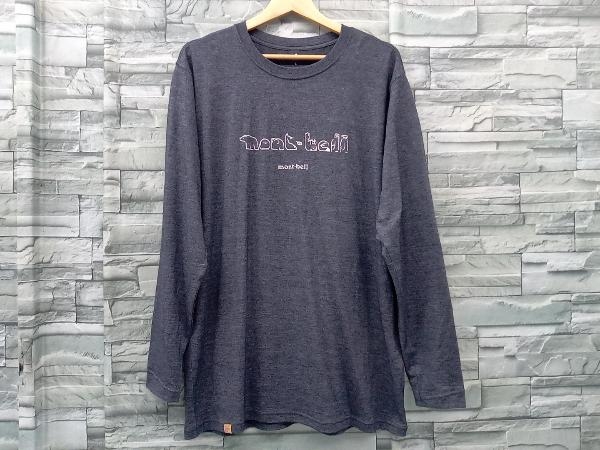 mont-bell/モンベル/1114617/メリノウールプラス/北の動物ロゴ/アニマル/長袖Tシャツ/ロンT/ネイビー/メンズ/