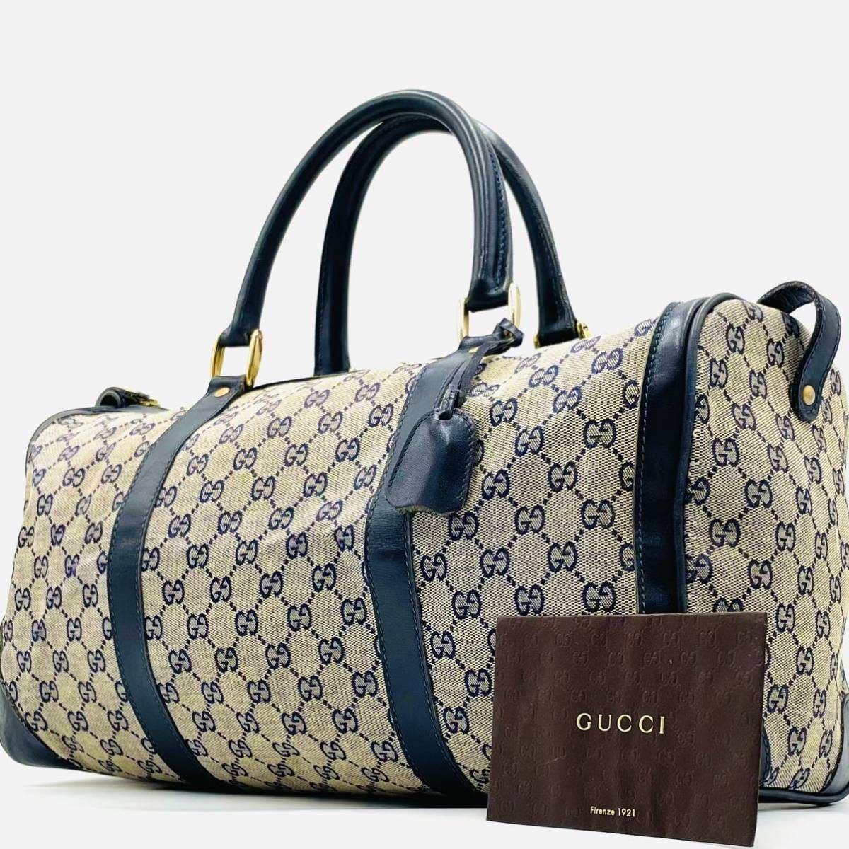 買うなら激安ネット通販 極美品 GUCCI キャンバス レザー トートバッグ 