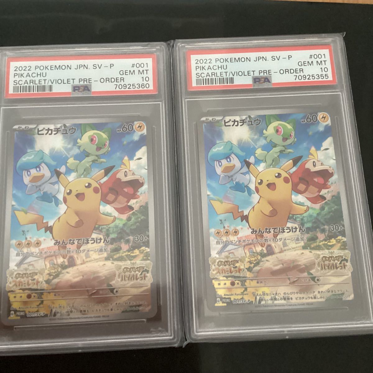 PSA10 ピカチュウ プロモ 2枚セット ピカチュウ プロモ 2枚セット PSA10 ポケカ ポケモンカード 【公式通販】