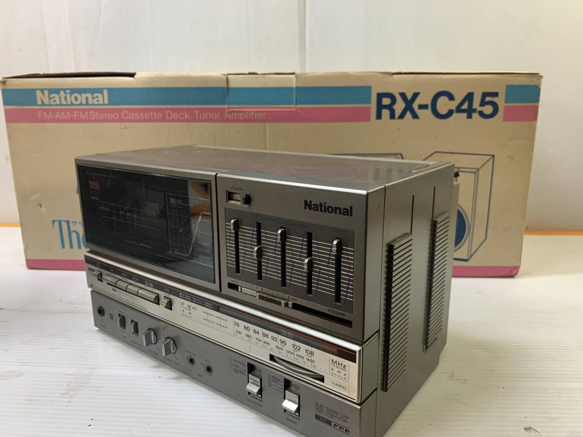 名機! National RX C45 ラジカセ National RX-C45 ラジオカセット 赤