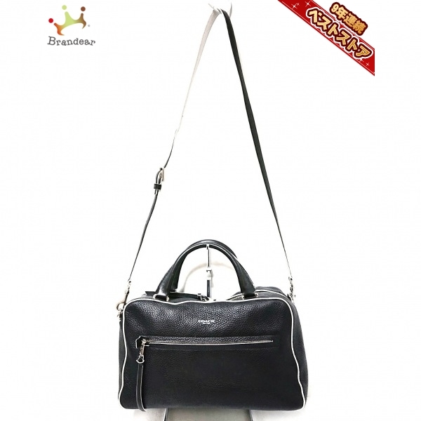 コーチ COACH ハンドバッグ 30447 - レザー 黒×白 バッグ