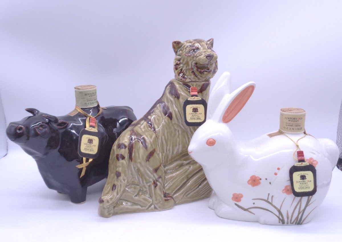 同梱不可 5本セット SUNTORY WHISKY サントリー オールド 陶器ボトル