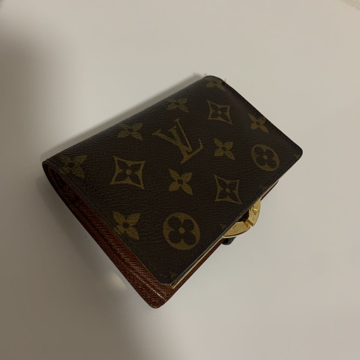良品 LOUIS VUITTON ルイヴィトン がま口 モノグラム 折り財布 財布