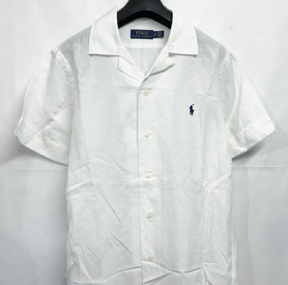 POLO RALPH LAUREN ラルフローレン 開襟 リネン ワンポイント 半袖