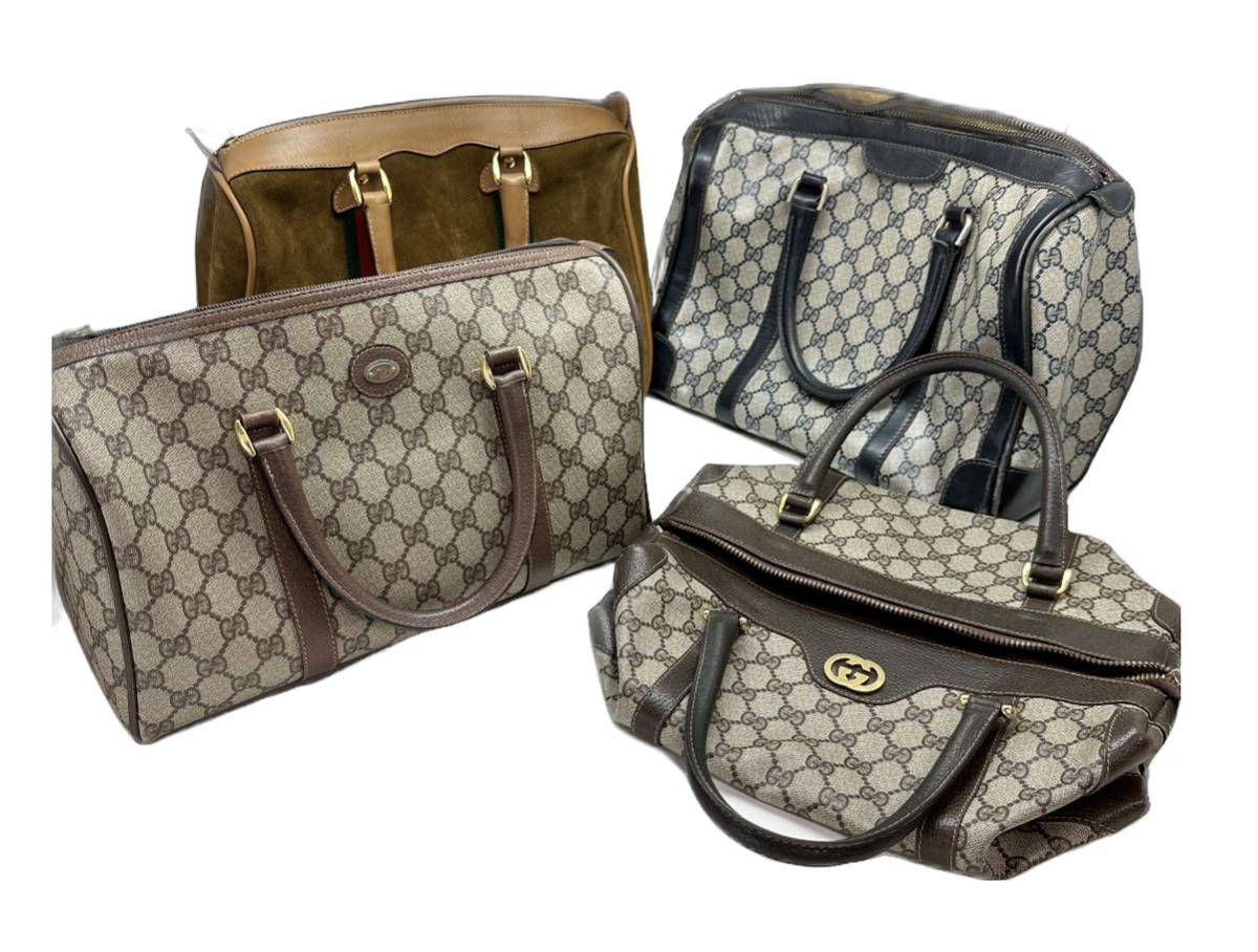 オールドグッチ/GUCCI/シェリーライン/GG柄/ミニボストンバッグ/ハンドバッグ/4点セット/まとめ/ヴィンテージ