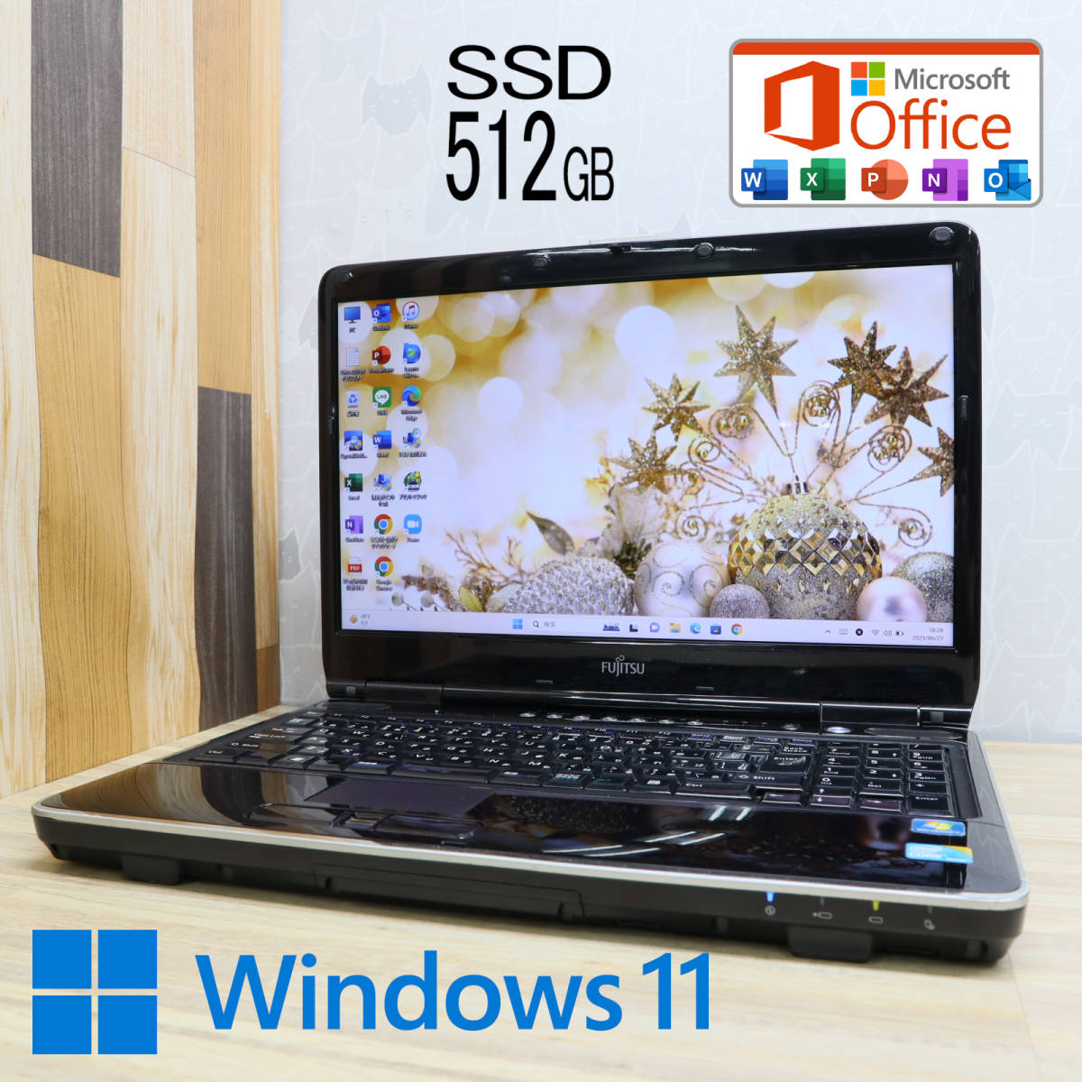 ★美品 高性能i5！新品SSD512GB★FMV LIFEBOOK NFG70B Core i5-430M Blu-ray Win11 Microsoft Office 2019 Home&Business★P52141
