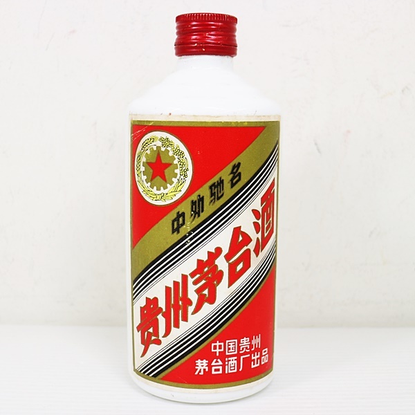 希少未開栓 1987年 貴州茅台酒 1058g 中国酒 五星麦 マオタイ G6S175 お酒 貴州茅台酒 マオタイ 五星麦 液漏れ無 箱有 現状品