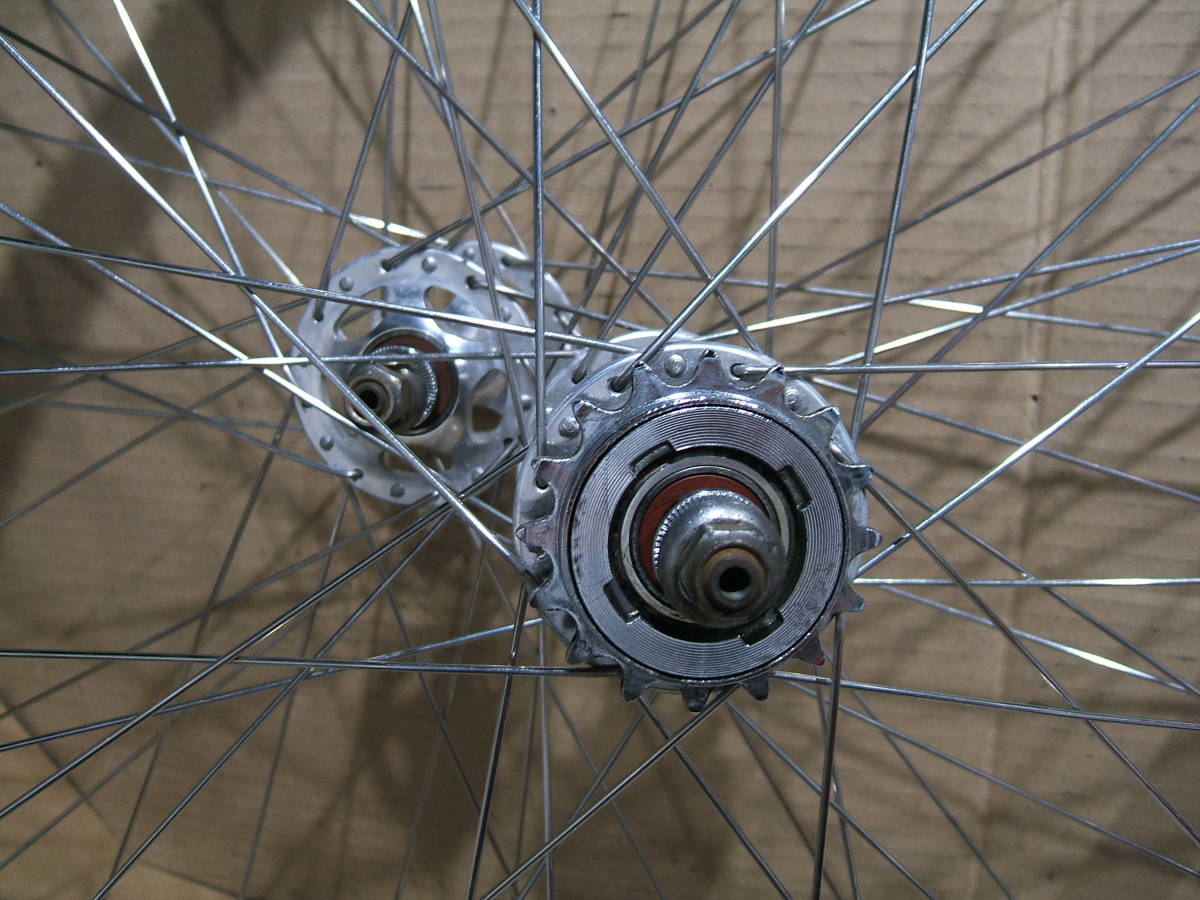 中古 700C用前後ホイール クリンチャー ピスト用 FUJI フジ 両切