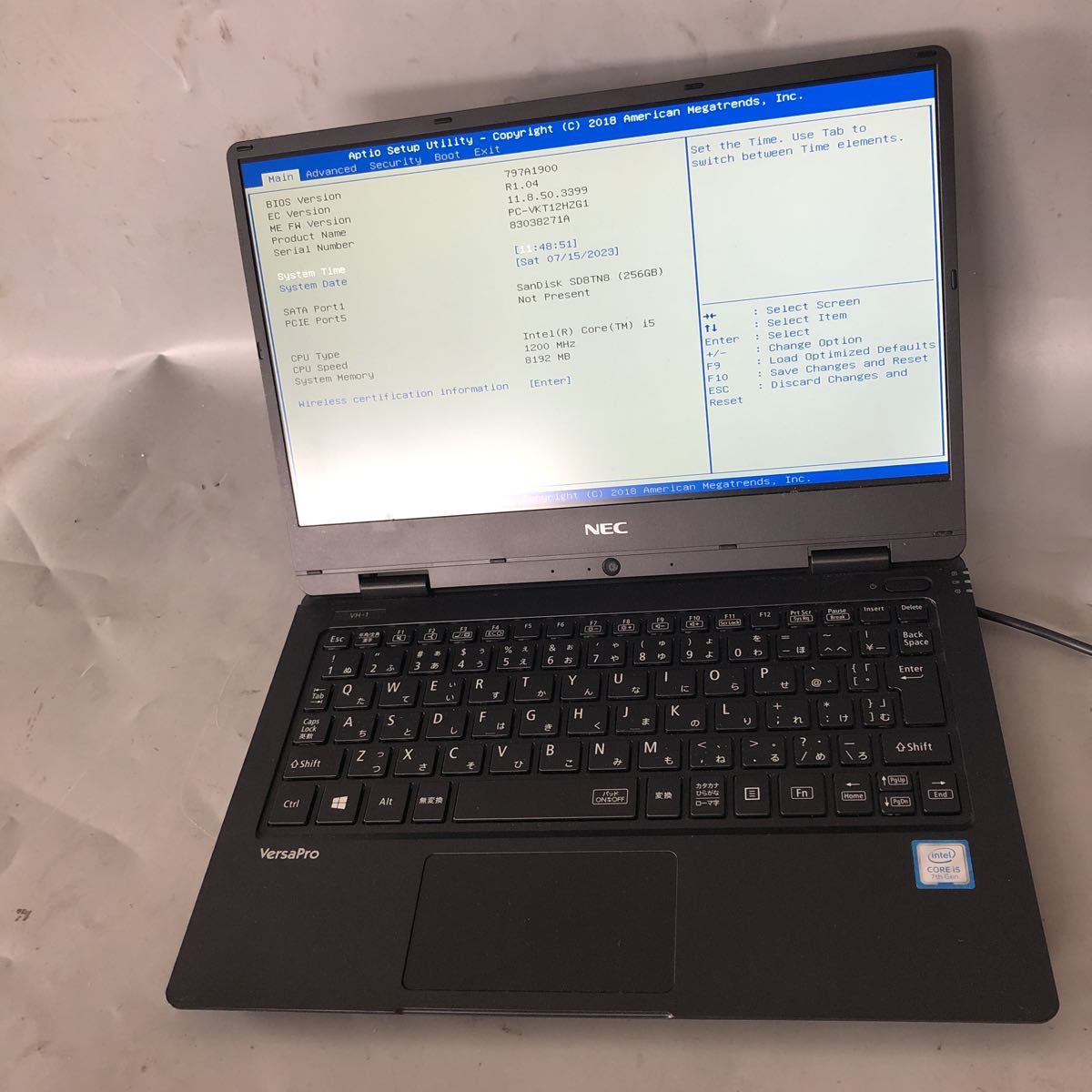 JXJK3211【ジャンク】NEC VKT12HZG1 VKT12H-1/Core i5-7Y54 1.20GHz
