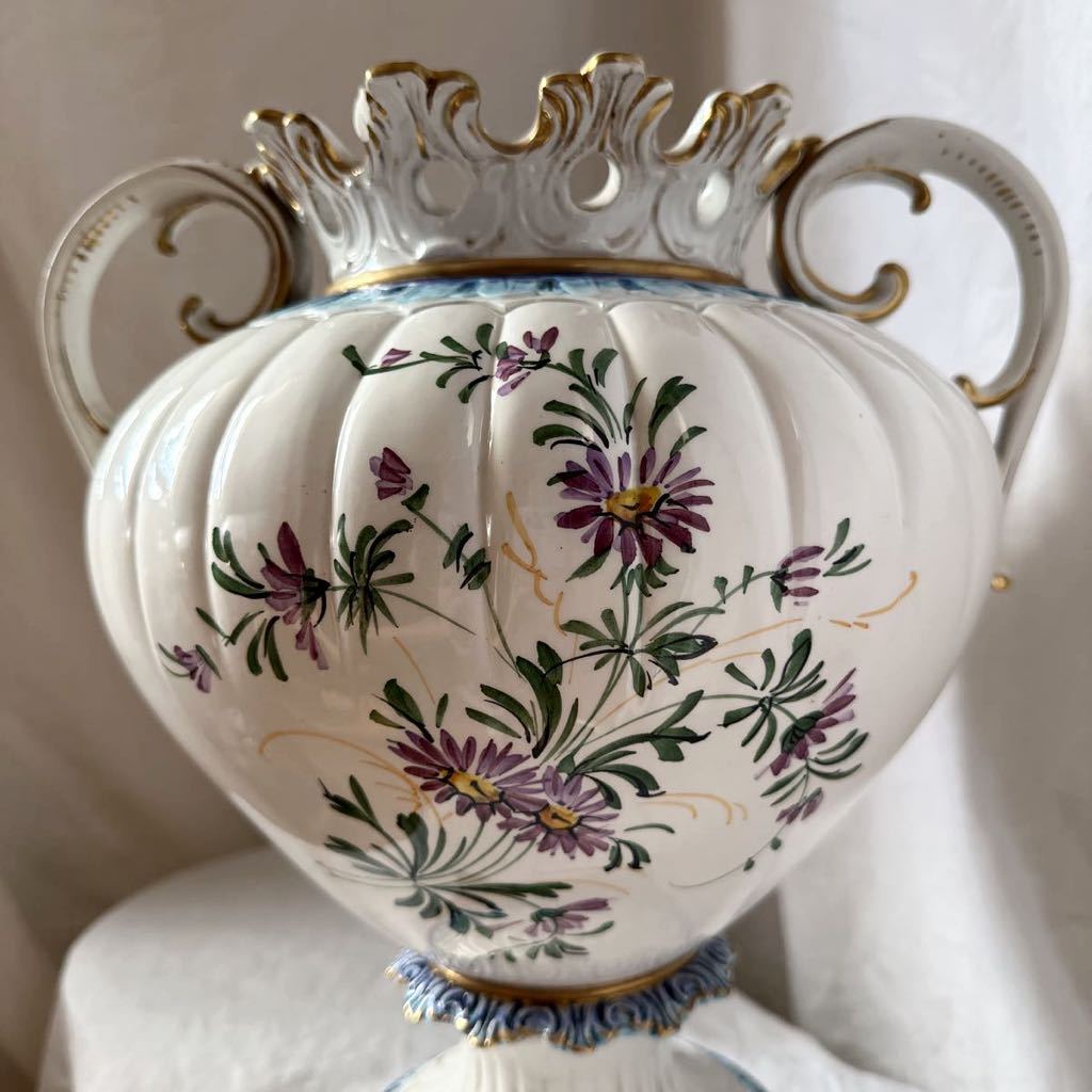 アンティーク イタリア製 花瓶 壺花 花器 オブジェ