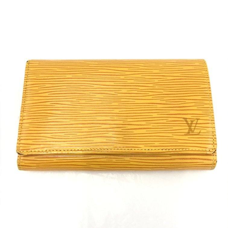 【BGAM1055】LOUIS VUITTON ルイ・ヴィトン エピ 折り財布 ポルトビエトレゾール M63509 SR1013