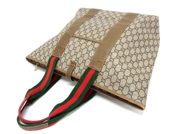 ★ちぇりー★ 1円 GUCCI グッチ 002 1098 3444 GGキャンバス×レザー トートバッグ