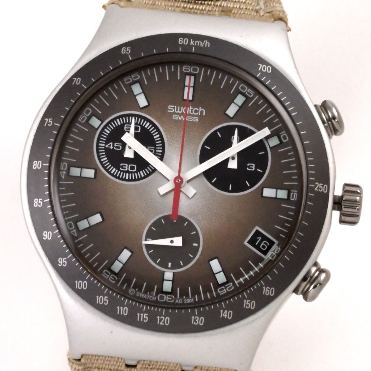 SWATCHスウォッチ Irony Chrono Raceway メンズ AG2001 アルミニウム 
