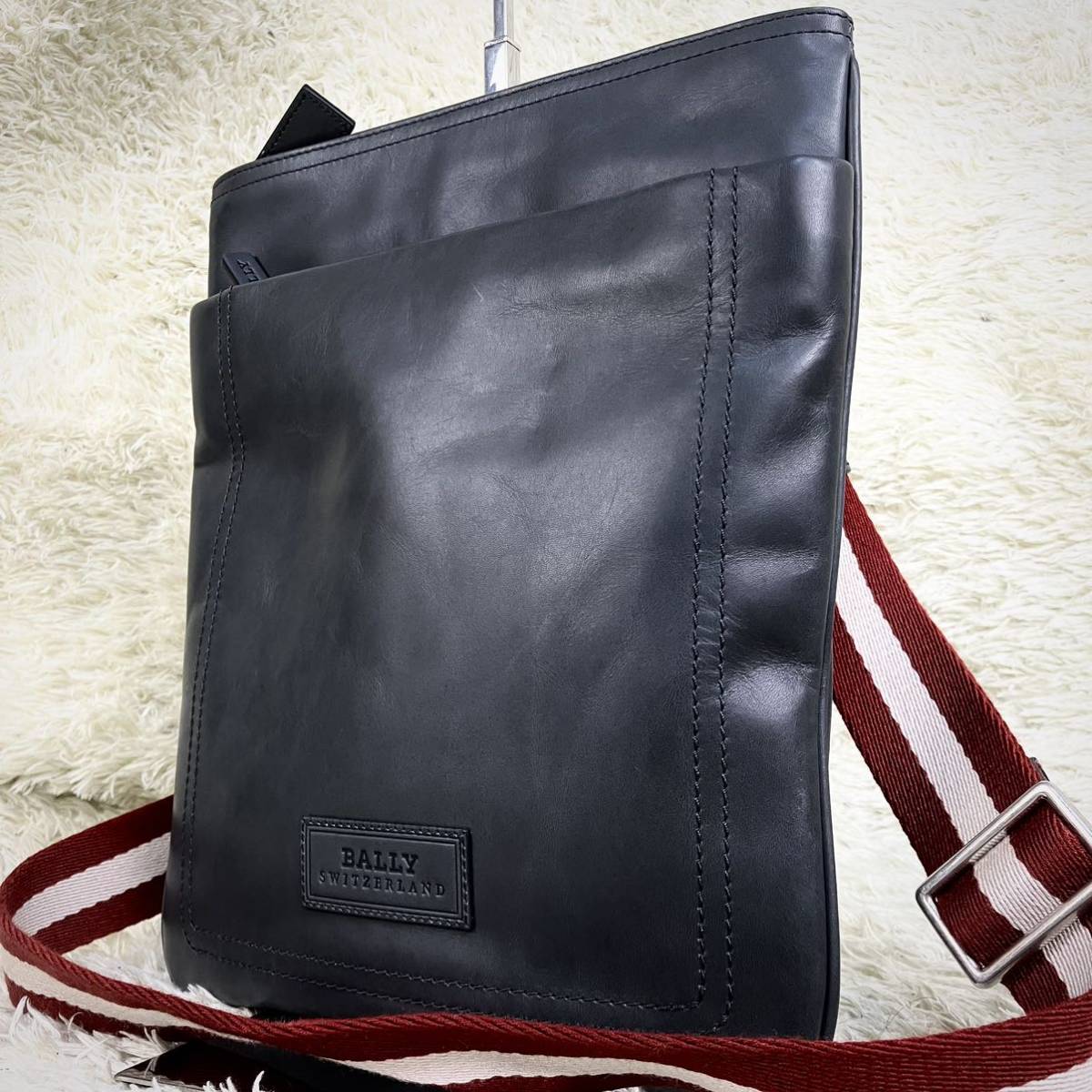 即決 極美品 バリー（BALLY） レザー ビジネス バッグ A4対応