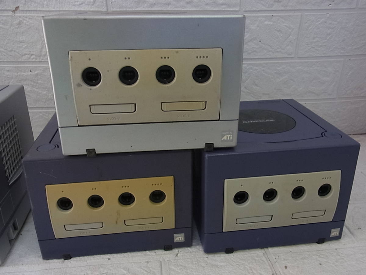 新作入荷，低価 GA14-10/GAMECUBE 5台 まとめて ブラック シルバー ブルー ゲームボーイプレイヤー3点付き ジャンク 本体のみ ゲームキューブ 通電確認済