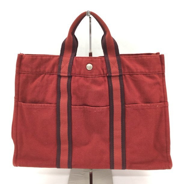 【BGAN2050】Hermes エルメス フールトゥGM キャンバス レッド
