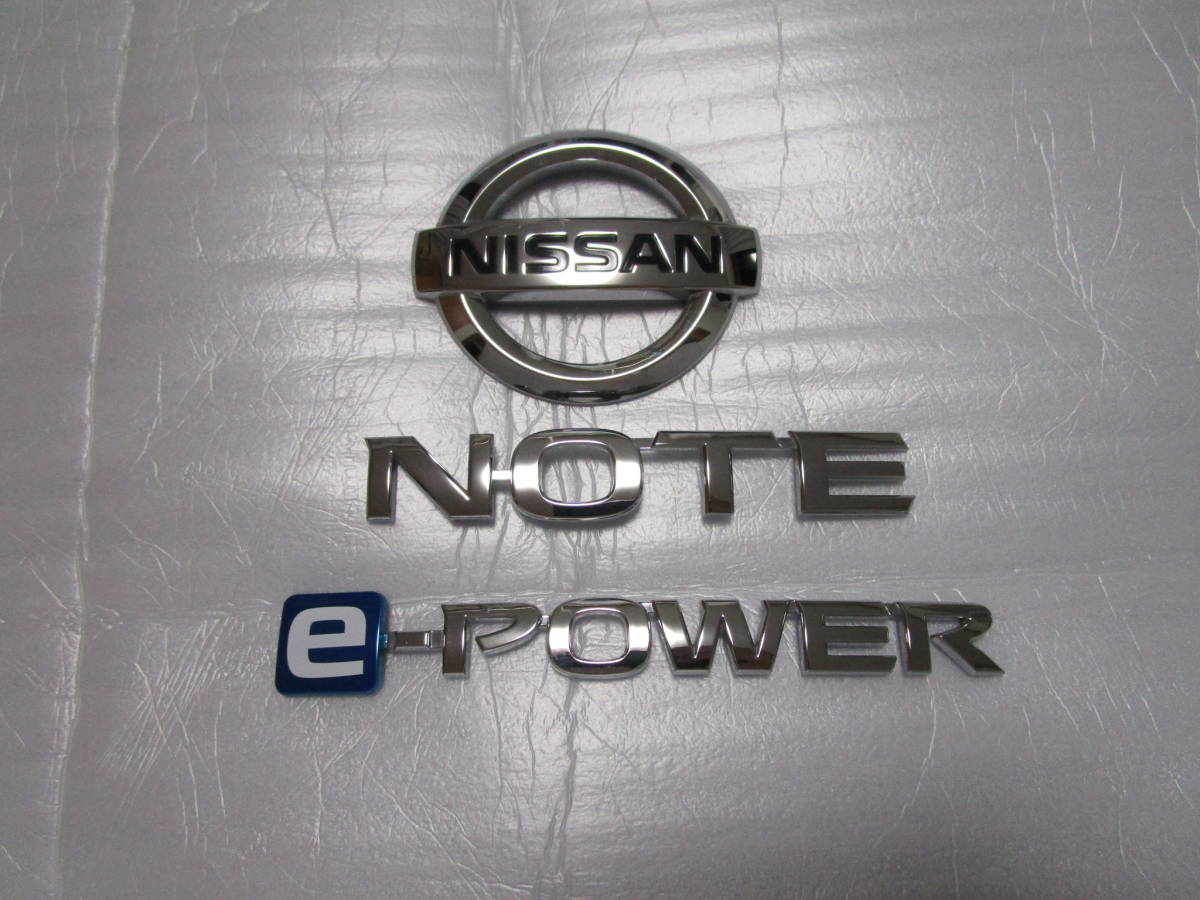 日産 ノート HE12 NOTE e-power バックドアエンブレム セット(日産 