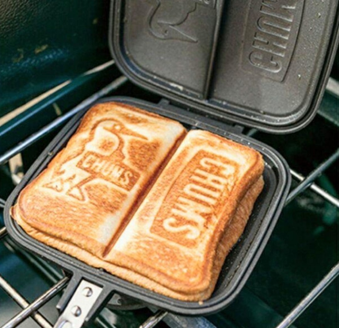 【新品未開封】CHUMS チャムス ダブル ホット サンドウィッチ クッカー ミニフライパン サンドメーカー トースター フッ素 2枚焼き 日本製